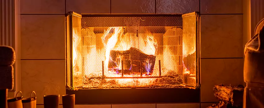 Mendota Hearth Landscape Fireplace Installation in Chickasha, Oklahoma